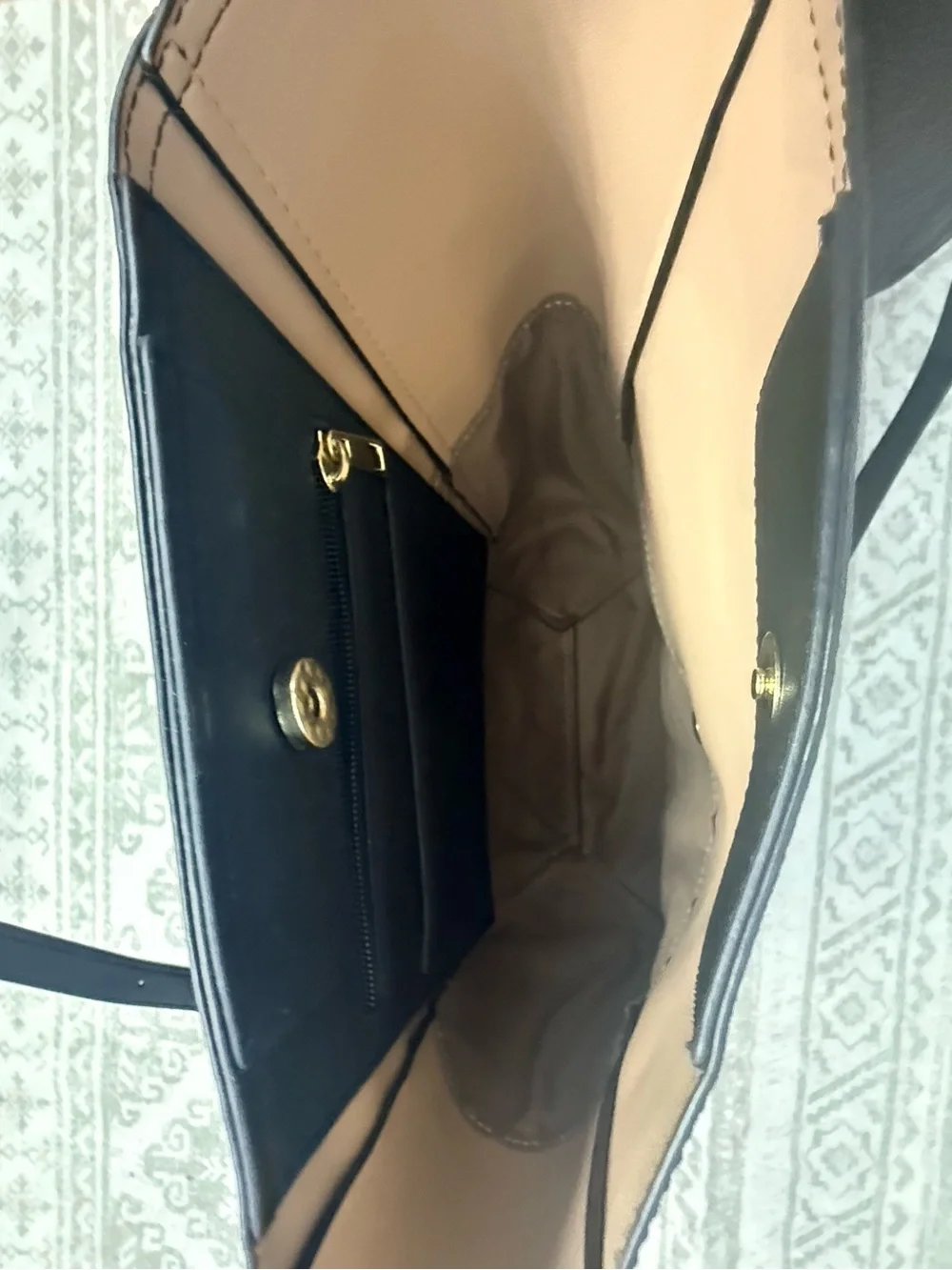 Leather Crossbody Bag with Leopard Accent - Black & Brown